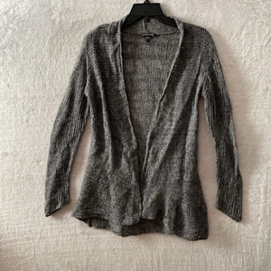 Eileen Fisher Damen Strickjacke Oberteil grau Medium einfarbig Alpaka Wollmischung transparent - Bild 1 von 9