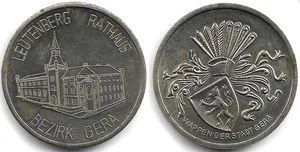 Hettstedt-Medaille Leutenberg Rathaus Bezirk Gera Wappen der Stadt Gera nicht ma - Picture 1 of 1