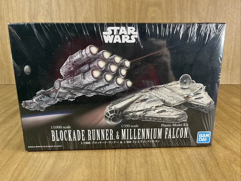 Star Wars Bandai Blockade Runner & Millennium Falcon Plastic Model #5055363