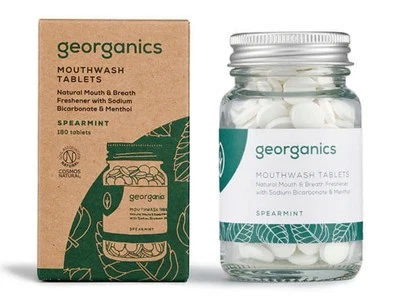 Georganics Organic Vegan SPEARMINT Mouthwash x 180 Tablets