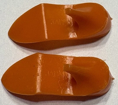 Tacones cerrados naranja neón translúcido vintage Barbie años 60 Japón - Excelente Foto 1 de 3