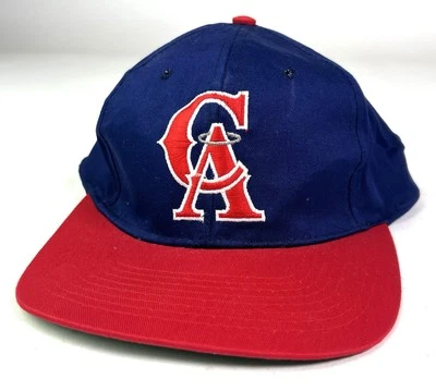 Vintage California Angels Hat Cap SnapBack Blue Red Adjustable MLB 90s - Image 1 of 4