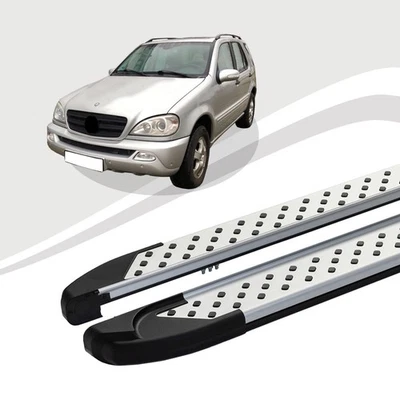 Pedane Adatte Per Mercedes ML W163 Dal 02/1998 Al 06/2005 ALMO Argento - Immagine 1 di 4