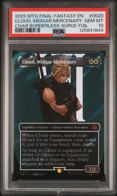 PSA 10 Magic the Gathering Cloud, Midgar Mercenary Surge Foil 520 Final Fantasy - Image 1 of 2