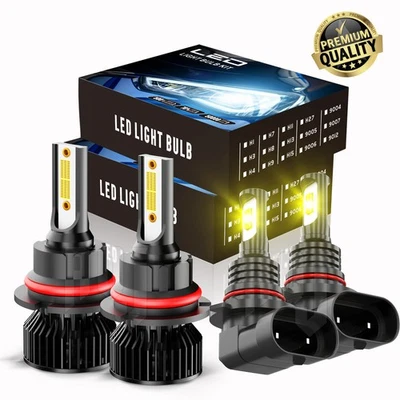For Mercury Mountaineer 2002-2006 -4X LED Headlight Hi Low+yellow Fog Light Bulb Foto 1 de 4