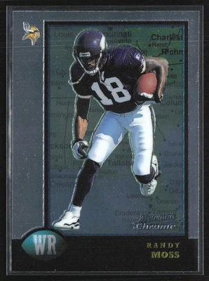 Randy Moss 1998 Bowman Chrome Interstate RC #182 Minnesota Vikings - Image 1 of 3