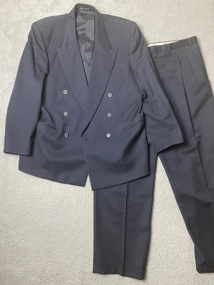 Traje Yves Saint Laurent Hombre 46* Azul 100% Lana Corporativo 6 Botones Línea Principal Foto 1 de 4