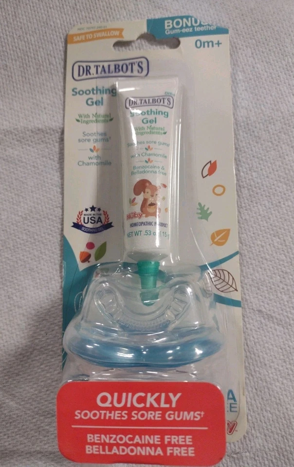 2 Dr. Talbot's Natural Soothing GEL for Sore Gums With Bonus Gum-eez Teether