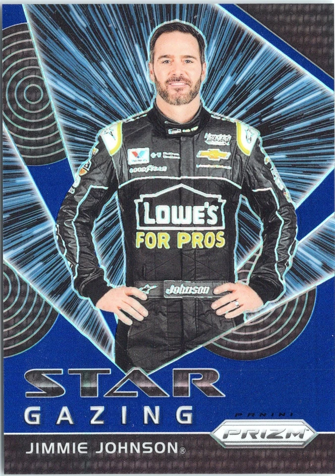 2018 Press Pass Prizm Jimmie Johnson 9/99 Star Gazing Blue Prizm #65 L👀k! - Image 1 of 2