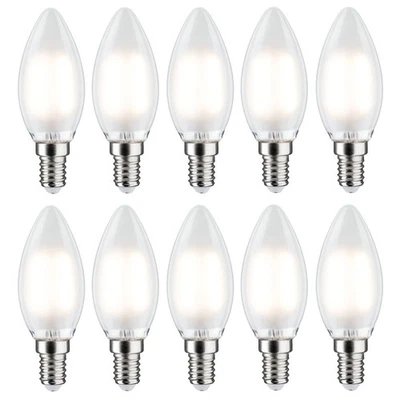 10 x Paulmann LED Filament Kerzen 5W = 40W E14 matt neutralweiß 4000K DIMMBAR - Bild 1 von 4