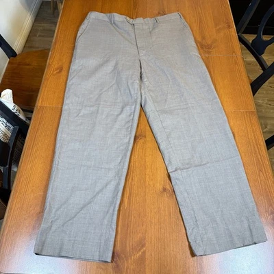 Kirkland Signature Wool Dress Pants Men's 38x32 Made in Italy Gray Trousers - Image 1 of 4