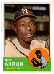1963 Topps Hank Aaron Milwaukee Braves #390 - Bild 1 von 3