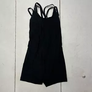 iEFiEL Black Bodysuit Short One-Piece Strappy Back Womens Size Medium - Picture 1 of 7