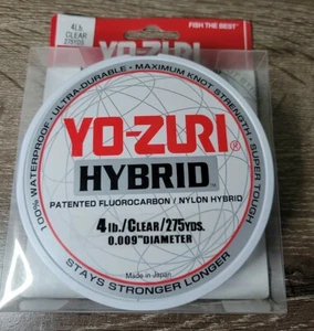 Yo-Zuri Hybrid Clear 275 Yards Monofilament Fishing Line Fluorocarbon Nylon Mix - Picture 1 of 7