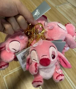 Authentic Disney Store Plush Keychain Sakura Stitch Small Disneyland 2024 NEW - Picture 1 of 2