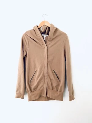 Sudadera con capucha BCBG Generation marrón con cremallera bolsillos talla XS Foto 1 de 4