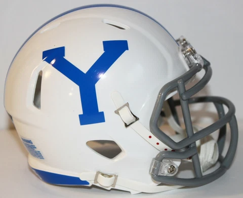 2019 BYU Brigham Young Cougars Custom Riddell Mini Helmet vs Washington Cover