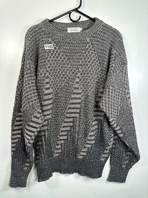 Suéter Geométrico Para Hombre Prince Ferrari De Colección Gris Talla XL 22.5x27.5 Estilo Abuelo Foto 1 de 4