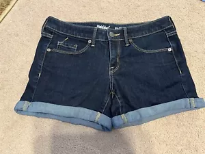 Mossimo Women’s Dark Wash Denim Low Rise Jeans Cuffed size 2/28 Stretch - Picture 1 of 4