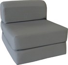 Flip Chair Folding Foam Beds, Foldable Guest Sofa Bed, Couch 6x24x70, Gray