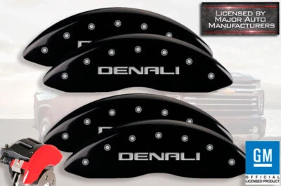 GMC Sierra 3500 HD 2020-2023 "Denali" delanteras + traseras negras MGP cubiertas de pinza de freno Foto 1 de 4