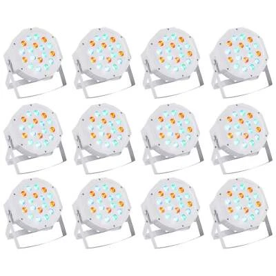 (12) Rockville RockPAR50 WHT LED RGB Compact Par Can DJ/Club DMX Wash Lights - Image 1 of 4