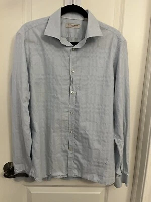 Camisa de vestir Burberry London talla 16,5-42 manga larga abotonada azul claro Foto 1 de 4