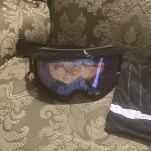 100 Percent Okan HiPER Snow Goggles Black Frame Turquoise Mirror Lens - Picture 1 of 8