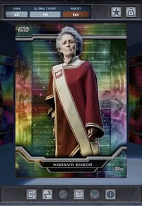MAARVA ANDOR-EPIC STRATA IRIDESCENT BASE-TOPPS STAR WARS CARD TRADER - Picture 1 of 1