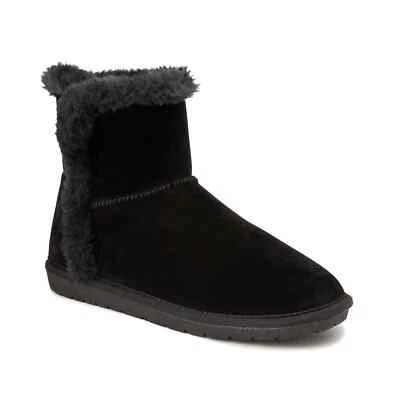 Botines de invierno Sugar forrados de piel sintética para mujer talla US 7M negros gamuza sintética Foto 1 de 4