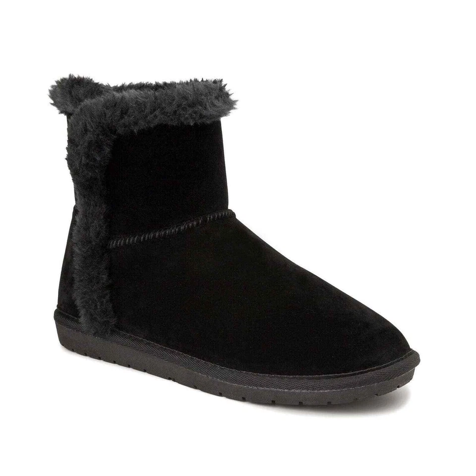 Sugar Womens Ankle Boots 7M Polly Black Microfiber Velvet