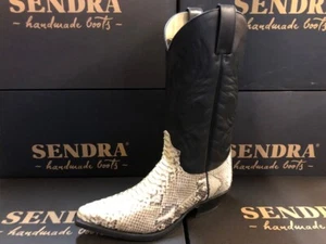 Sendra Boots Style 2605 Python Leather Western Cowboy Boots - Picture 1 of 1