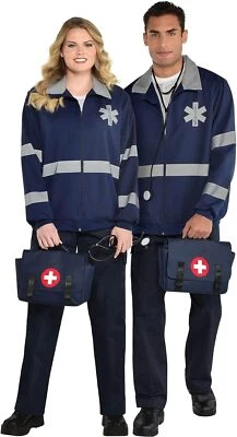 Chaqueta EMT Traje de Héroe Médico Tú Mismo Disfraz Elegante Halloween Adulto Foto 1 de 2