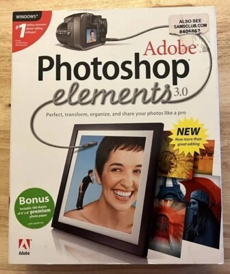 Adobe Photoshop Elements 3.0  2004 with Serial Product Key - Image 1 of 4