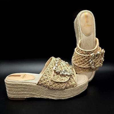 Sandalia Sam Edelman Celia Alpargata Cuña Plataforma en Sandshell Para Mujer Talla 9.5 Foto 1 de 4