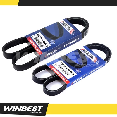 2x correas serpentinas para Honda Odyssey Mini 1998 2,3 L dirección asistida Alt/AC Foto 1 de 4