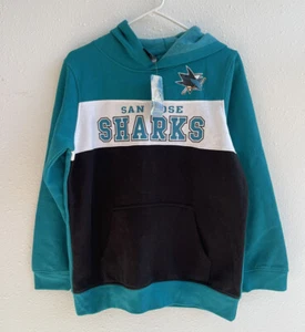 Reebok Youth San Jose Sharks Pullover Fleece Hoodie-Blue, Xl 16/18 - Picture 1 of 5