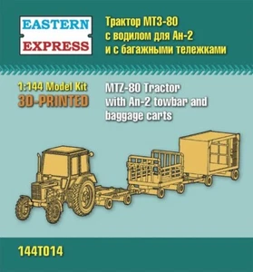 Tractor Eastern Express 1/144 MTZ-80 con barra de remolque An-2 y carros de equipaje - Imagen 1 de 5