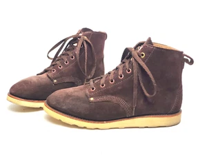 Gorilla USA 6" Dark Brown Leather Wedge Sole Chukka Boots Men's US 9 M - Picture 1 of 9