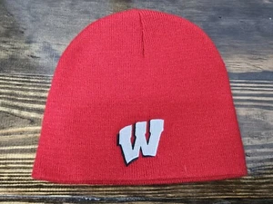Wisconsin Badgers Red  Knit Cap Embroidered Logo Ncaa Official Product  - Picture 1 of 3