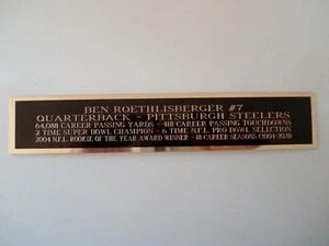 Targa Ben Roethlisberger Steelers per una custodia maglia calcio 1,5" x 6" - Foto 1 di 12