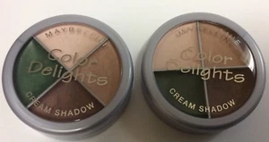 2 X MAYBELLINE COLOR DELIGHTS CREAM SHADOW URBAN JUNGLE EYESHADOW EYE SHADOW - Picture 1 of 4