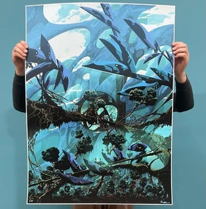 Kilian Eng EXPEDITION TO THE SURFACE Poster Forest Kingdom SIGNED XL Print x/20 - Picture 1 of 1