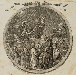 D. CHODOWIECKI (*1726), Walpurgisnacht,  1790, Radierung Figürlich Klassizismus - Picture 1 of 4
