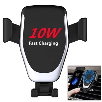 Wireless  Car Charger Dock Air Vent Mount Gravity Holder for Mobile Phone 10W - image 1 of 4