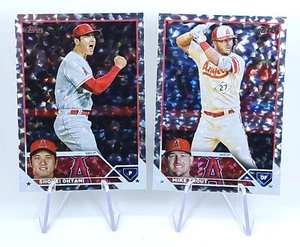 Shohei Ohtani Mike Trout 2023 Topps Super Box Silver Holofoil Exclusives - Picture 1 of 14