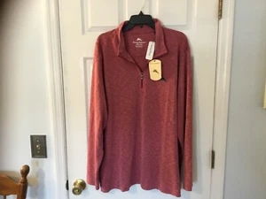 Tommy Bahama New w/tags Via Del Mar 1/2 Zip Pullover Long Sleeve Shirt Mens XXL - Picture 1 of 3
