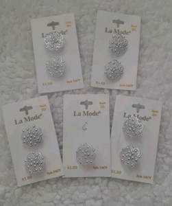 Vintage BRAND NEW | Hand Painted Buttons / Charms By La Mode Lot of 9 buttons - Picture 1 of 3