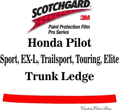 3M Scotchgard Paint Protection Film Pro Series 2023 2024 2025 Honda Pilot - Image 1 of 3