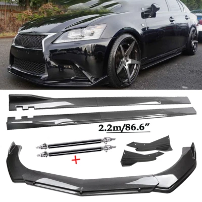 For Lexus GS F GS350 GS450h Carbon Fiber Front Bumper Lip Chin Spoiler Body Kits Foto 1 de 4
